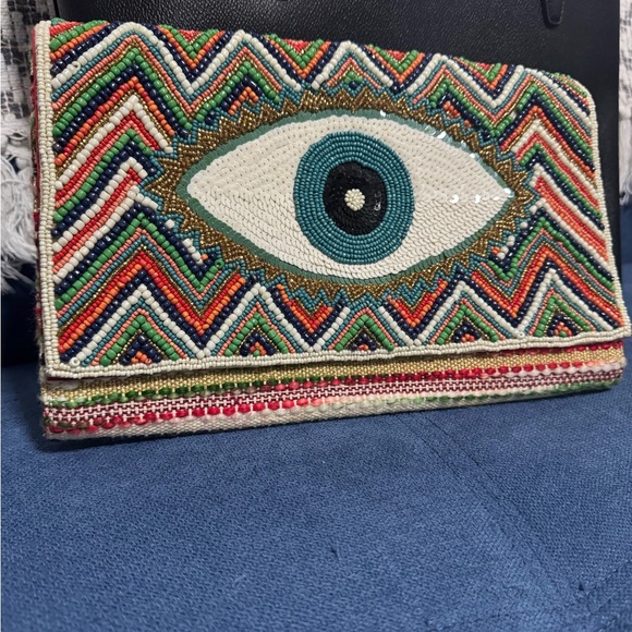 Colorful Beaded Eye Clutch - Picture 1 of 2